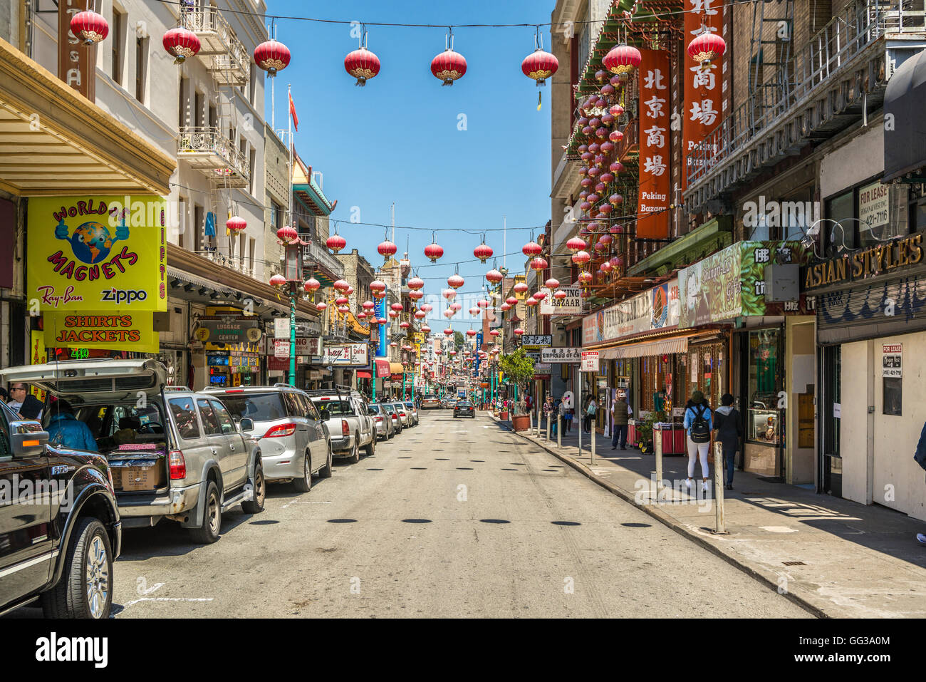 Straßenszene, Chinatown, San Francisco, USA Stockfoto