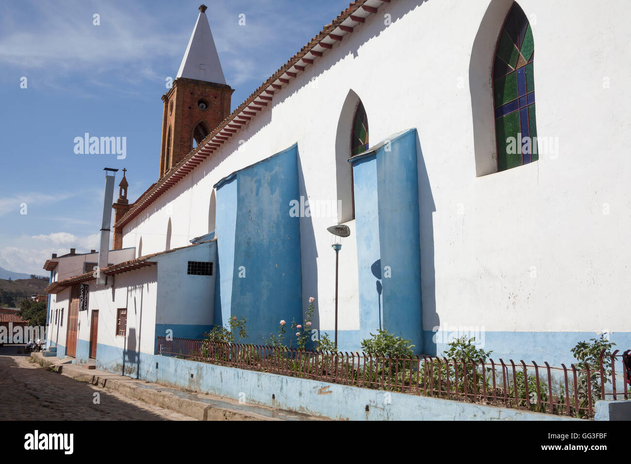 Raquira Stadt - die Stadt der Töpfe, Cundinamarca Kolumbien Stockfoto