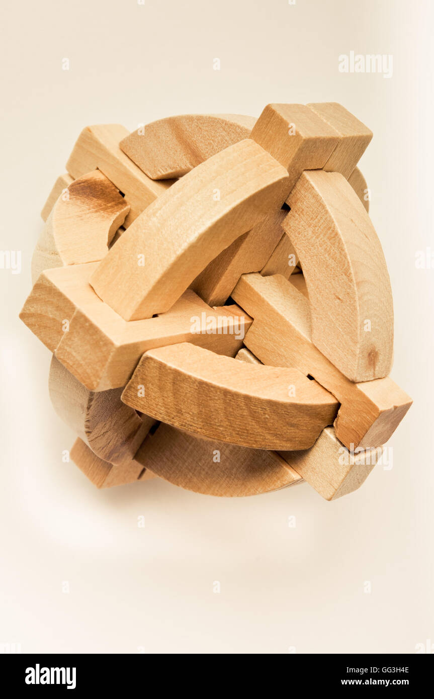 Holz Puzzle Stockfoto