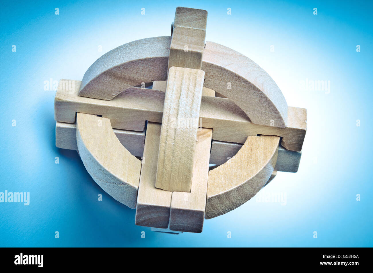 Holz Puzzle Stockfoto