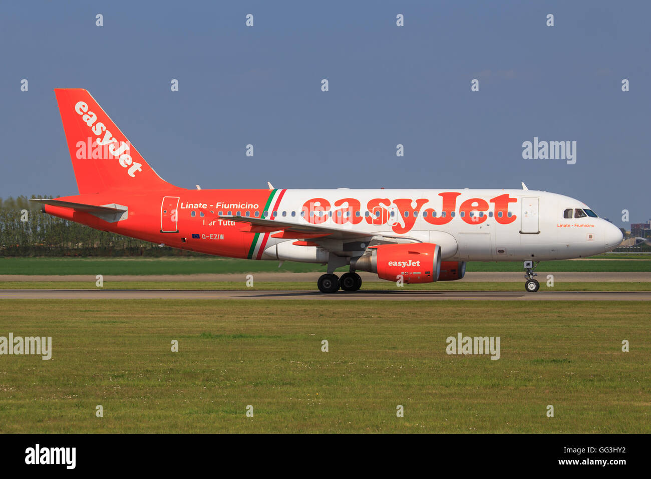 EasyJet in Amsterdam Stockfoto