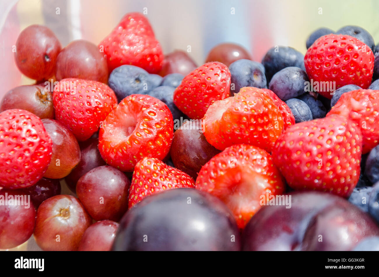 Gemischte Beeren. Stockfoto