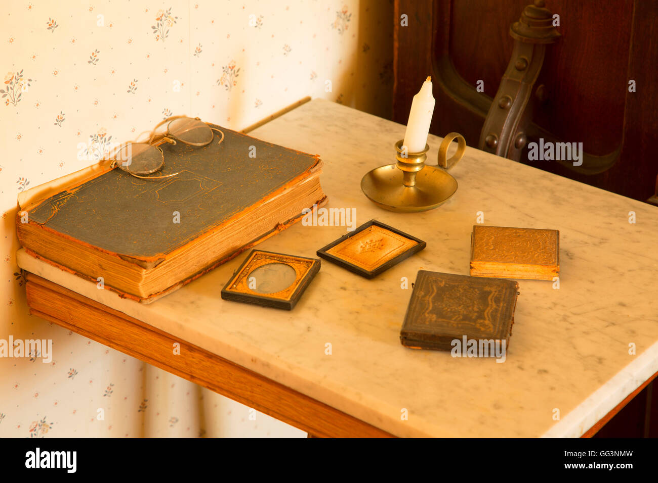 Interieur des Museums, San Benito County Historical Park, Kalifornien Stockfoto
