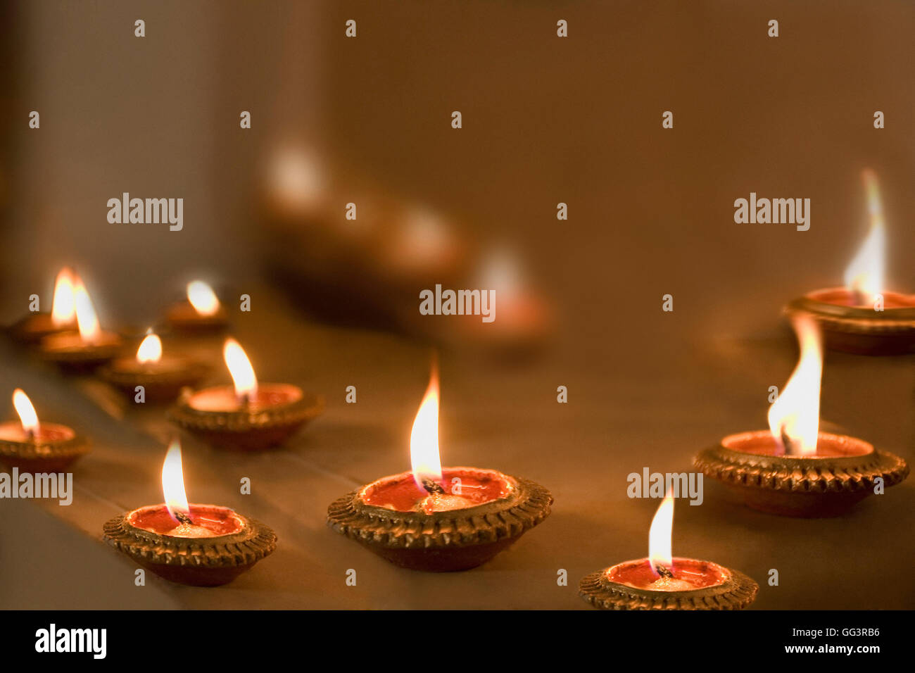 Diyas, Diwali Stockfoto
