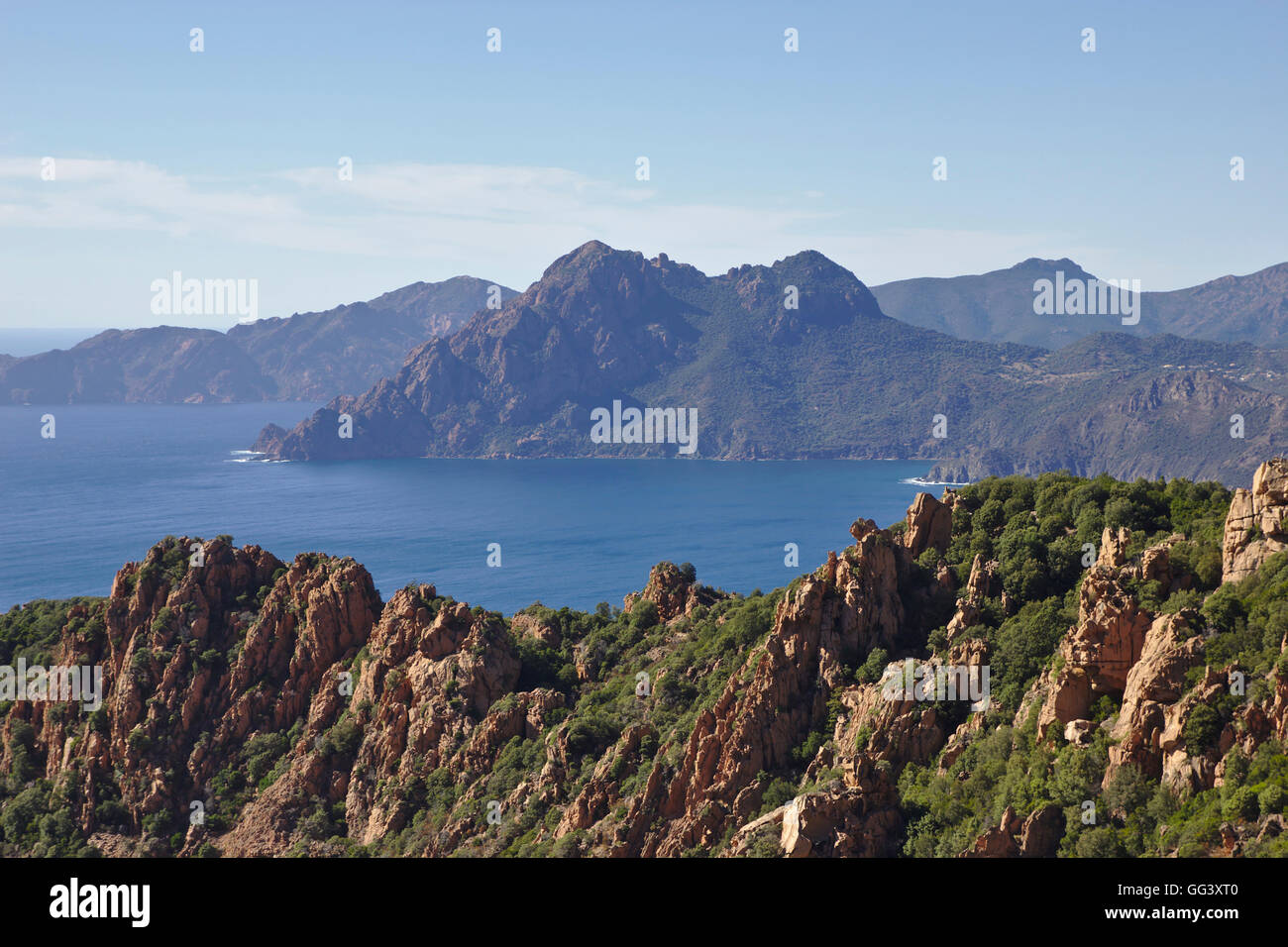 Calanche (Calanches de Piana), Frankreich, Corsica Stockfoto