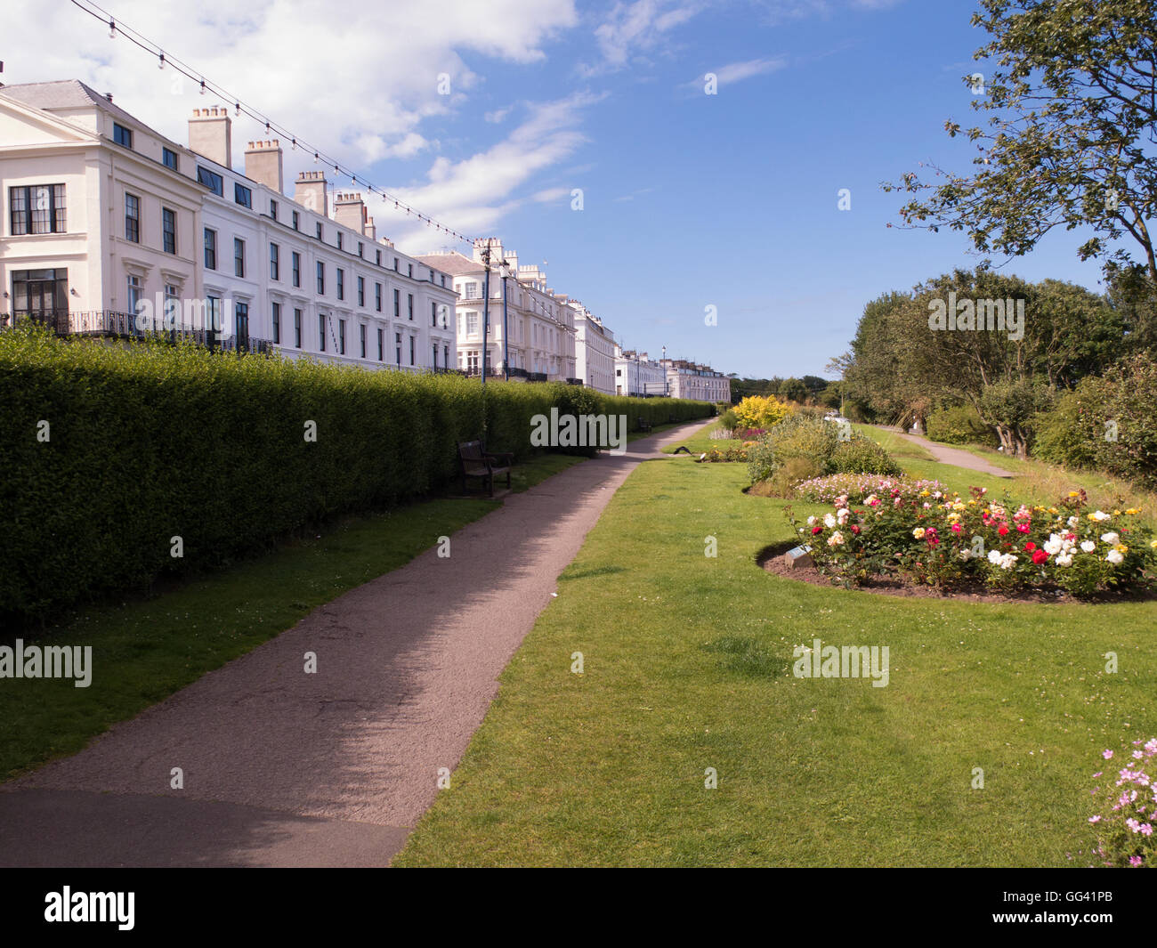 Georgische Häuser Filey Yorkshire UK Stockfoto