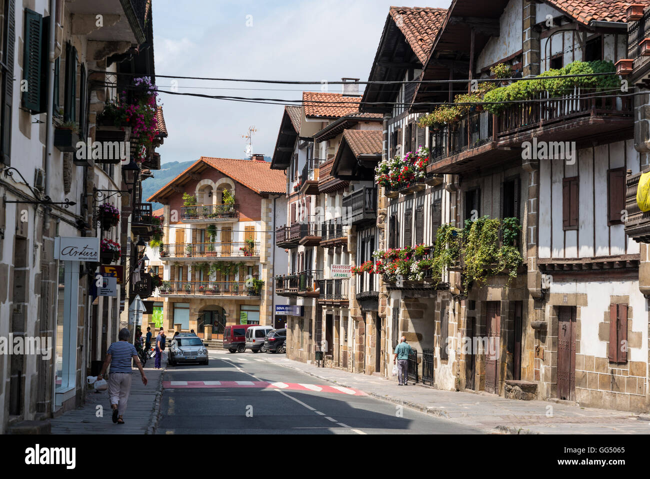 Malerische Bera Dorf, Navarra, Spanien Stockfoto