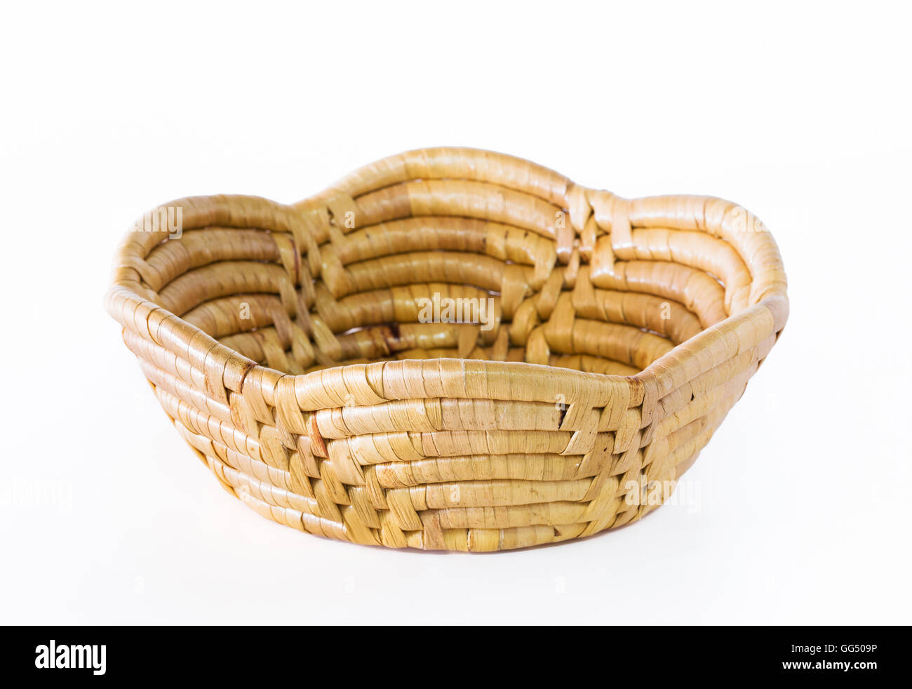 Obst Schale leer isolierten weißen Hintergrund. Stockfoto