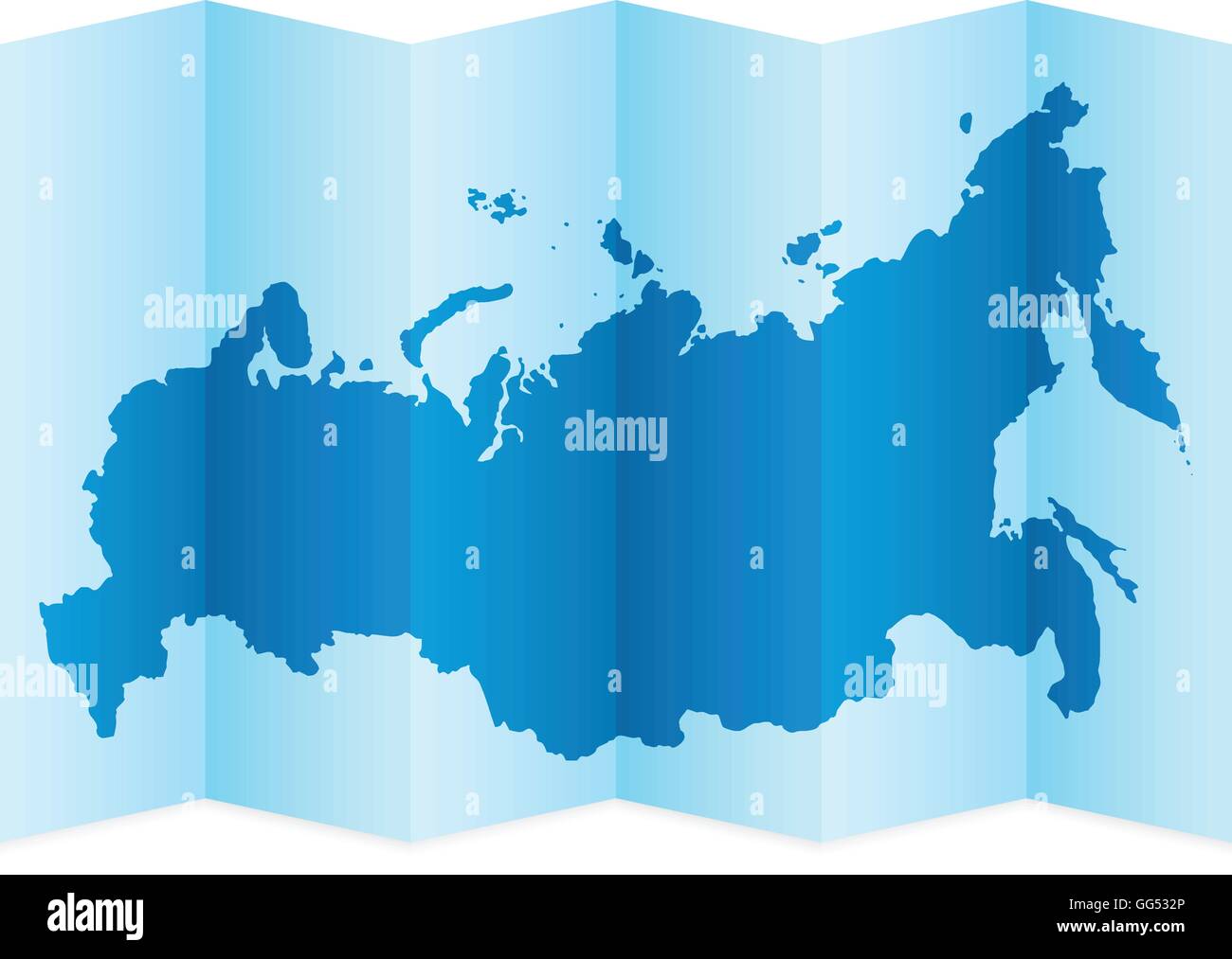 Russland-Karte auf einem weißen Hintergrund. Vektor-Illustration. Stock Vektor