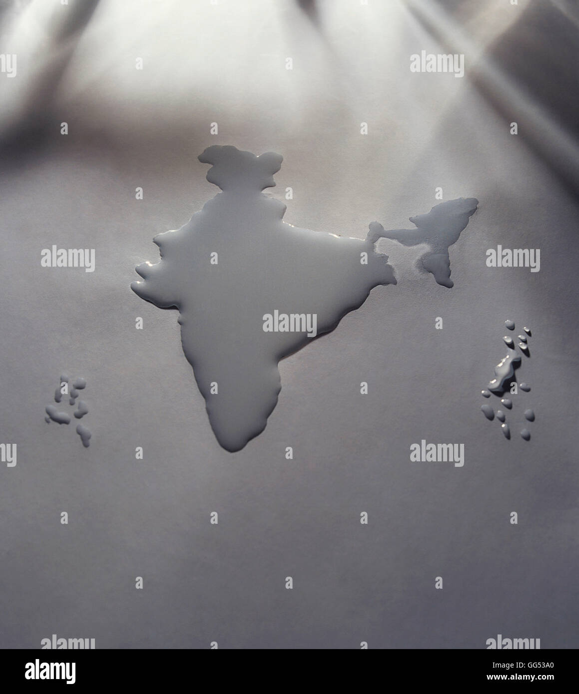 Landkarte von Indien Stockfoto