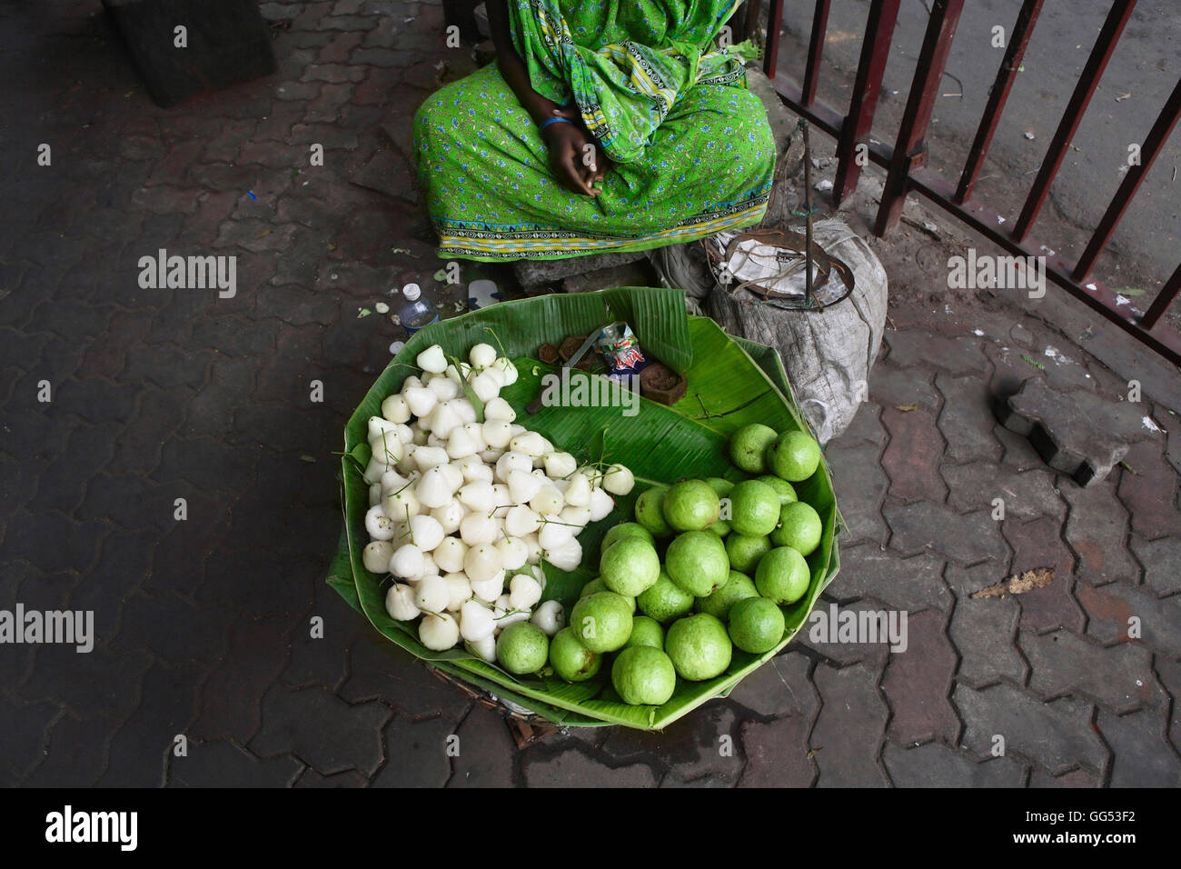 Obst-Verkäufer Stockfoto