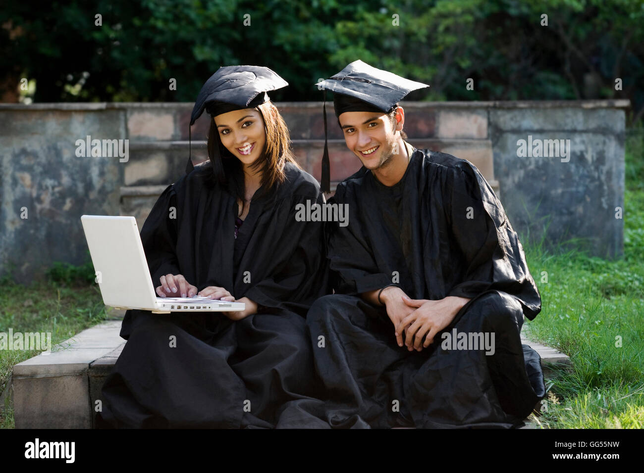 Porträt von College-Studenten Stockfoto