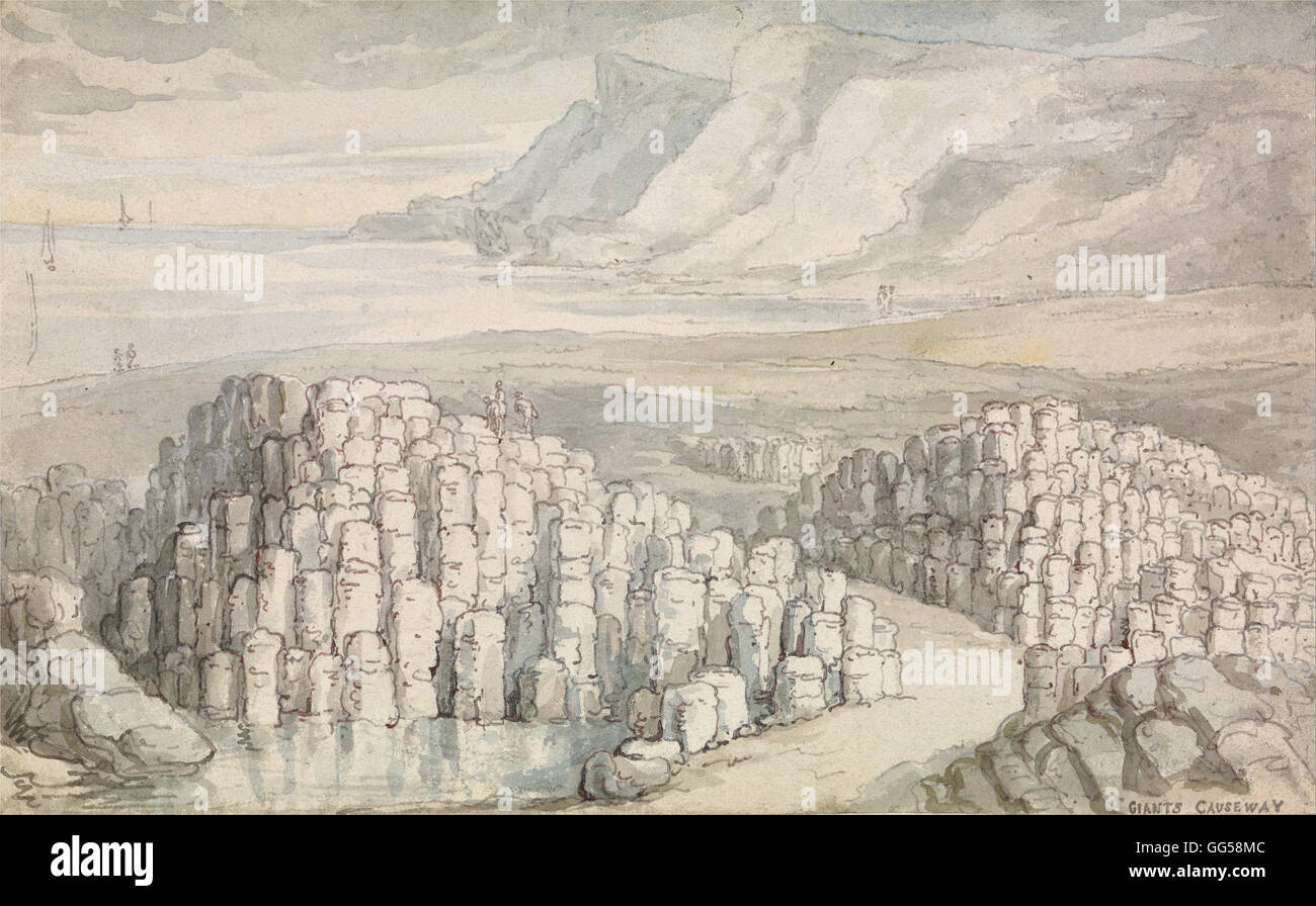 Thomas Rowlandson - Giant es Causeway, Antrim, Irland. Stockfoto