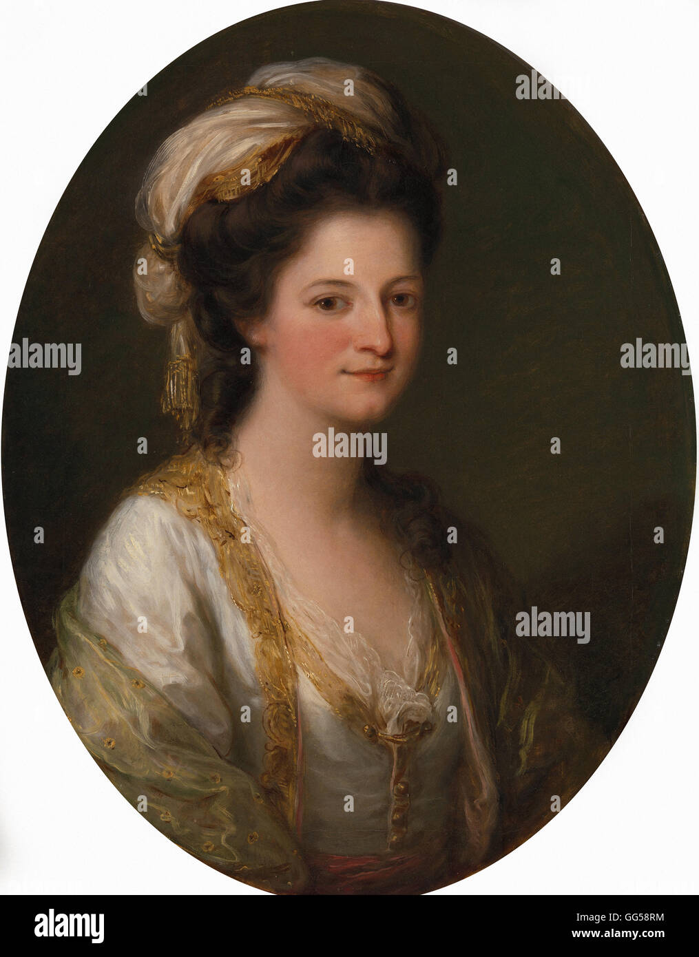 Angelika Kauffmann - Porträt einer Frau, traditionsgemäß gekennzeichnet als Lady Hervey Stockfoto