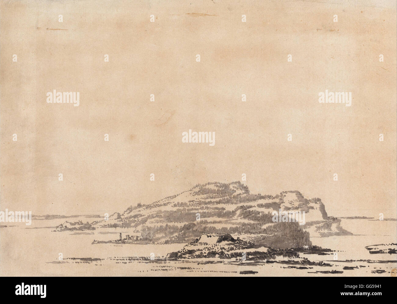 Alexander Cozens - fantastischen Landschaft Stockfoto