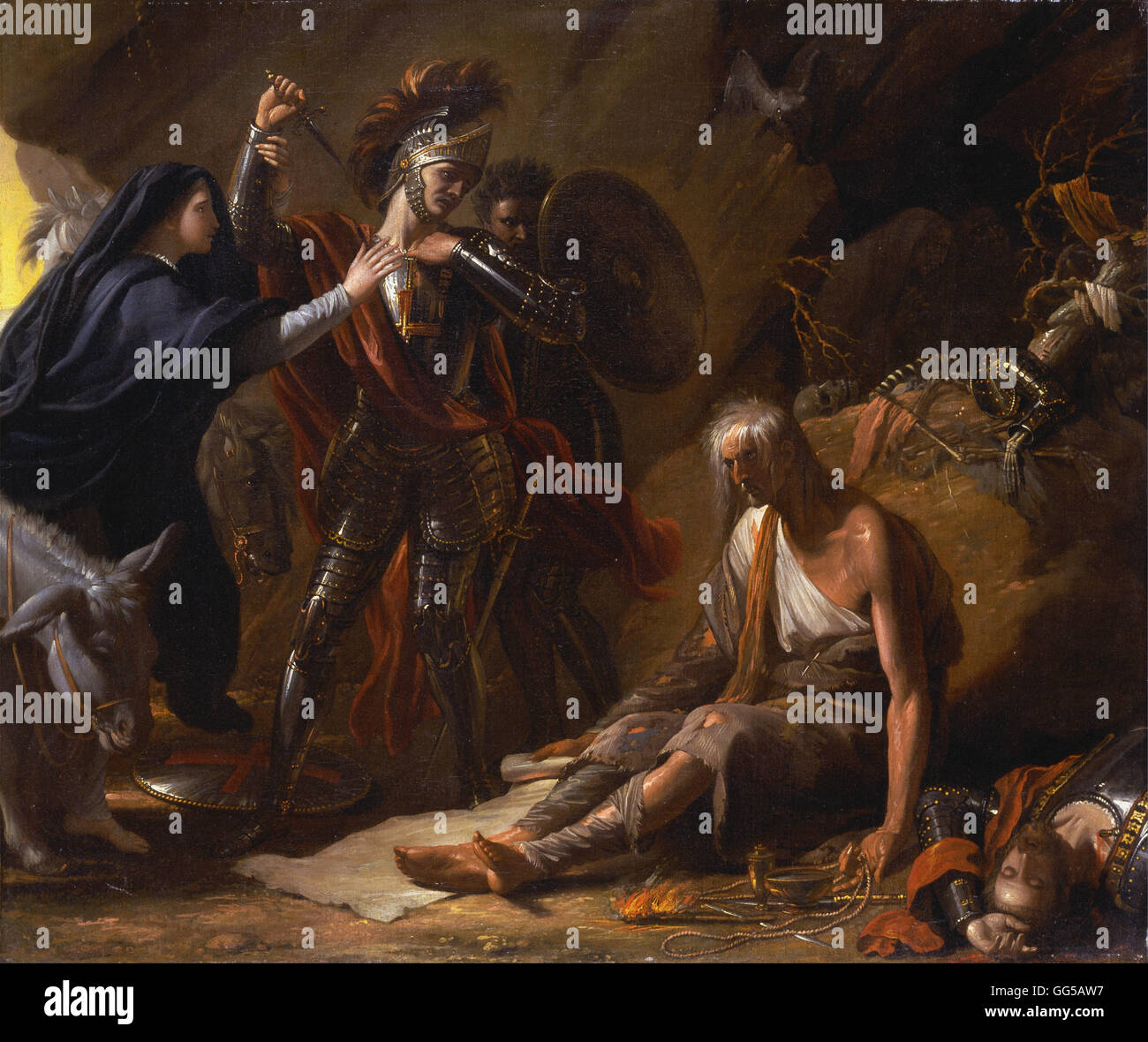 Benjamin West - die Höhle der Verzweiflung Stockfoto