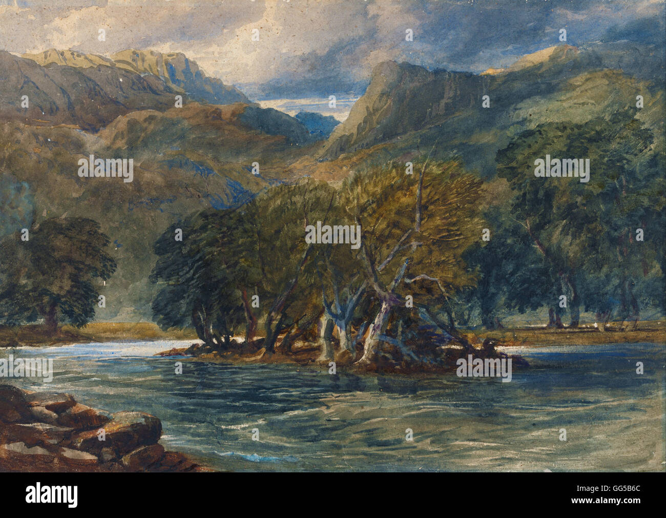 David Cox - am Fluss Conway, Nordwales Stockfoto