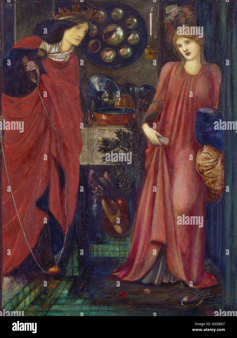Edward Burne-Jones - Fair Rosamund und Königin Eleanor Stockfoto