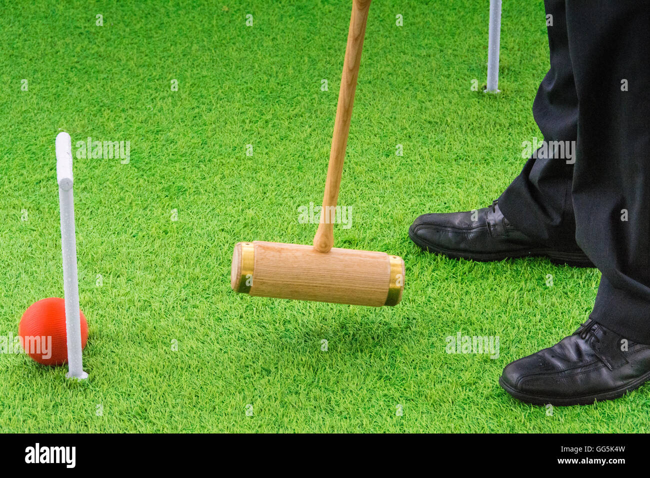 Croquet Rasen an der Oberseite der Shard, der touristischen Attraktion am höchsten London Wolkenkratzer von Renzo Piano entworfen. Stockfoto