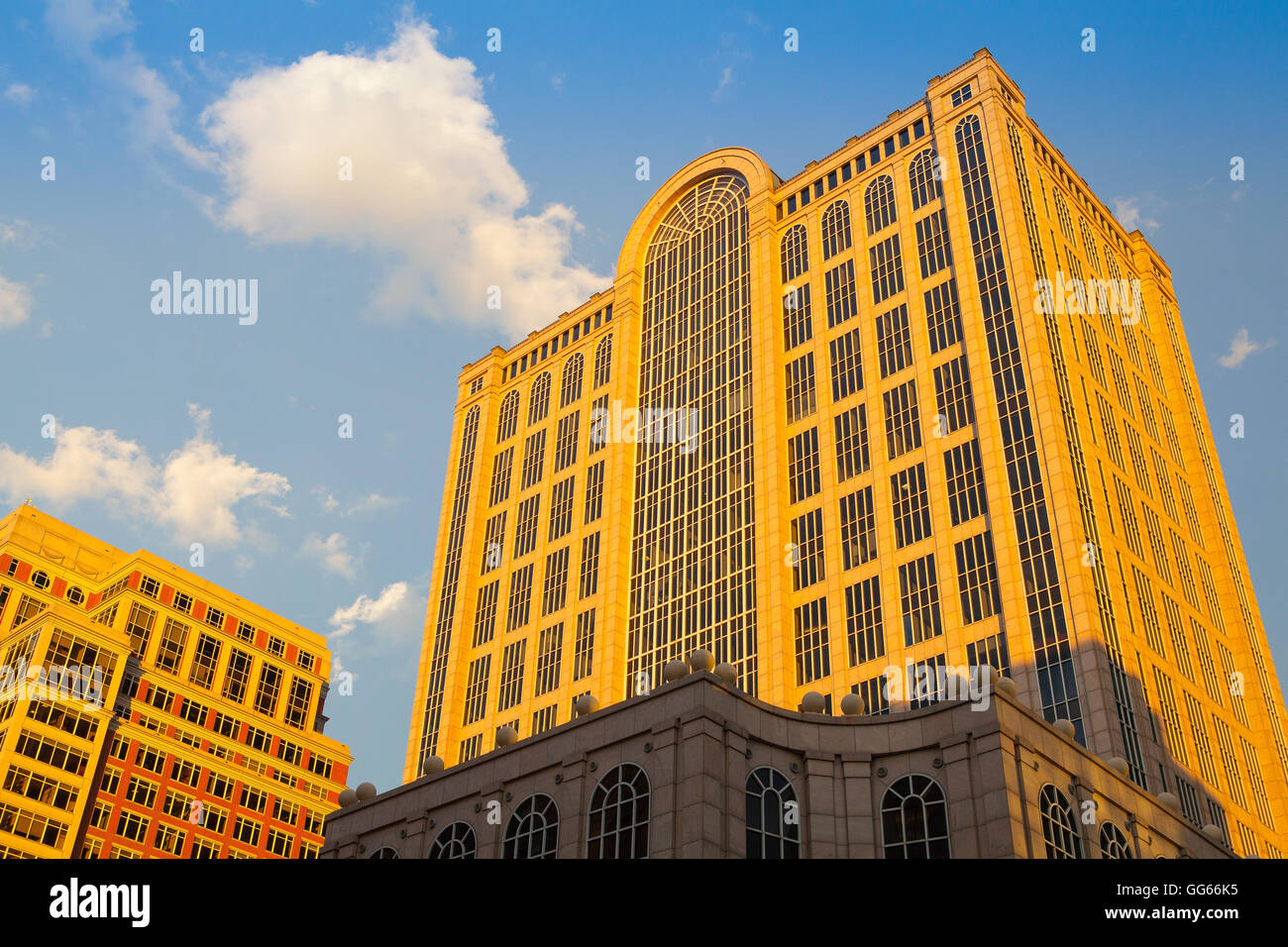 BOSTON, MASSACHUSETTS, USA - Juli 4,2016: fünf hundert Boylston Gebäude in Boston, Massachusetts. Stockfoto