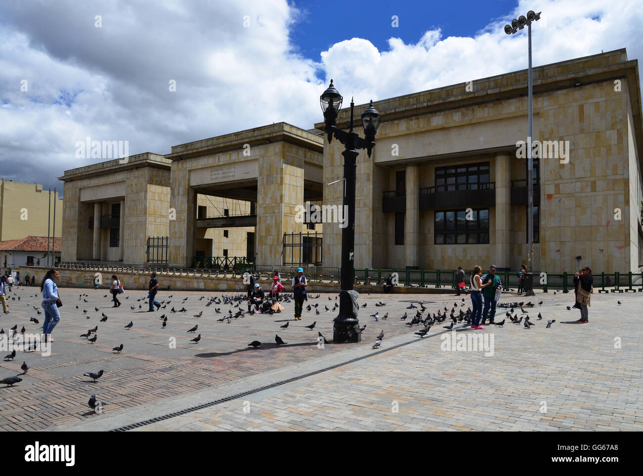Kolumbien, Bogota, PLaza de Bolivar, Palacio de Justicia Stockfoto