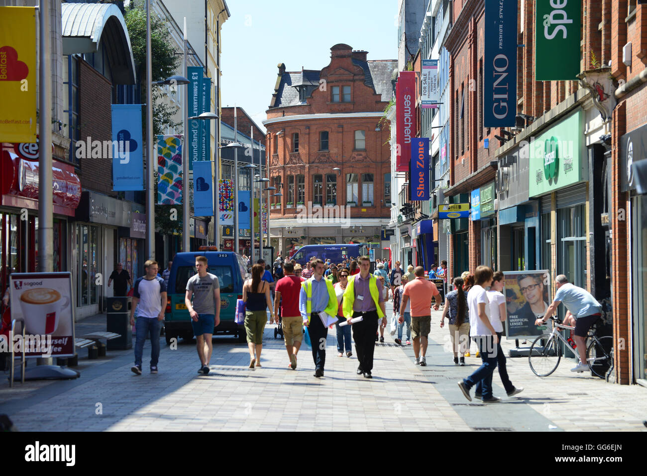 Stadtzentrum von Belfast Stockfoto