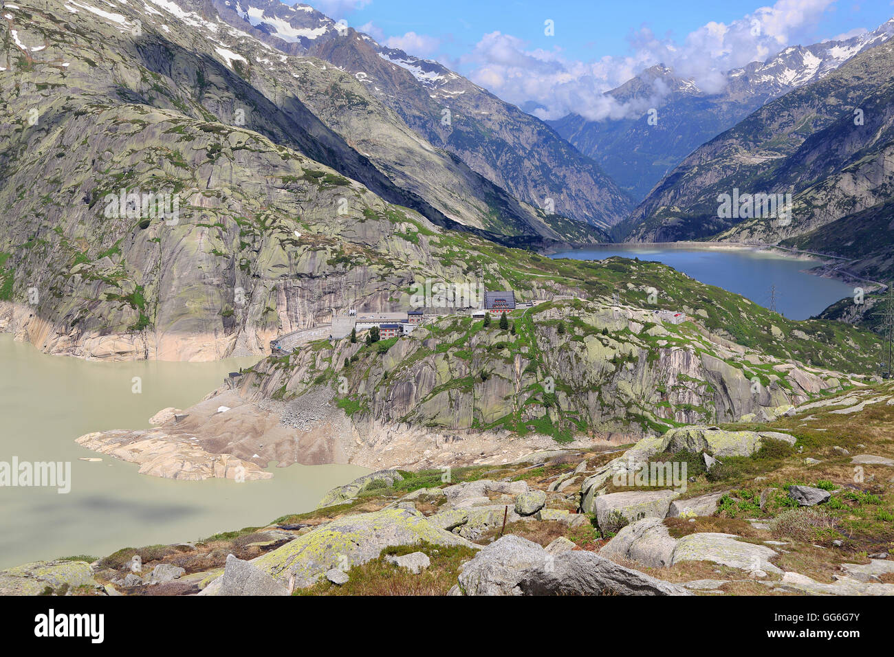 Grimselpass, Alpen, Schweiz Stockfoto