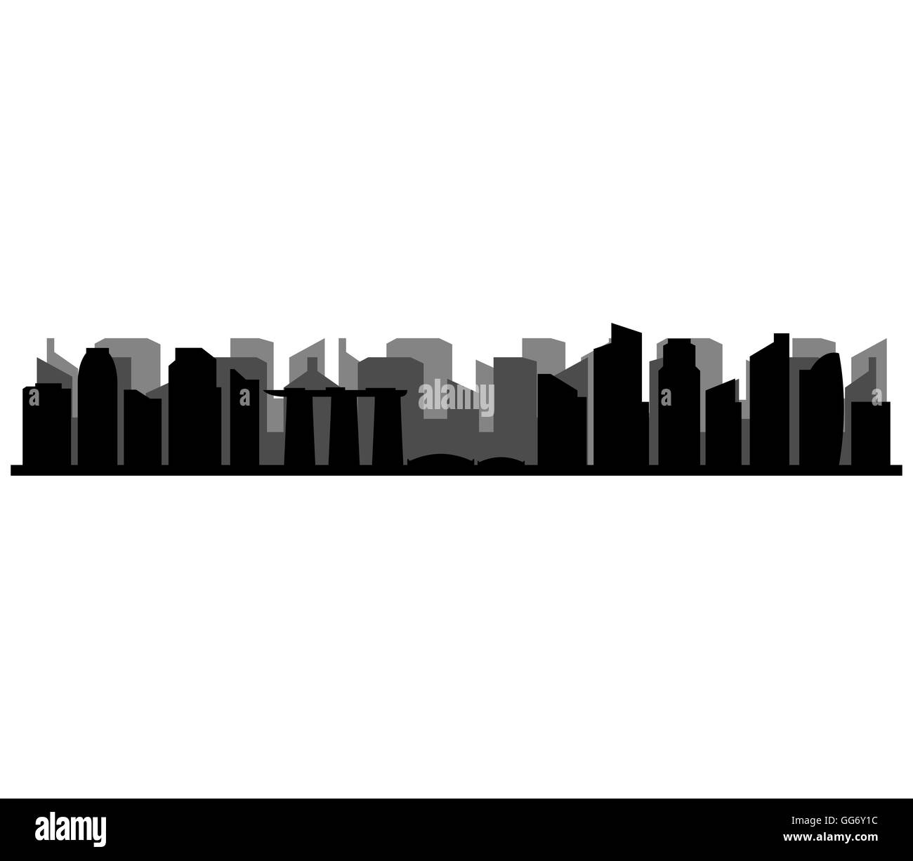 Skyline von Singapur Stockfoto
