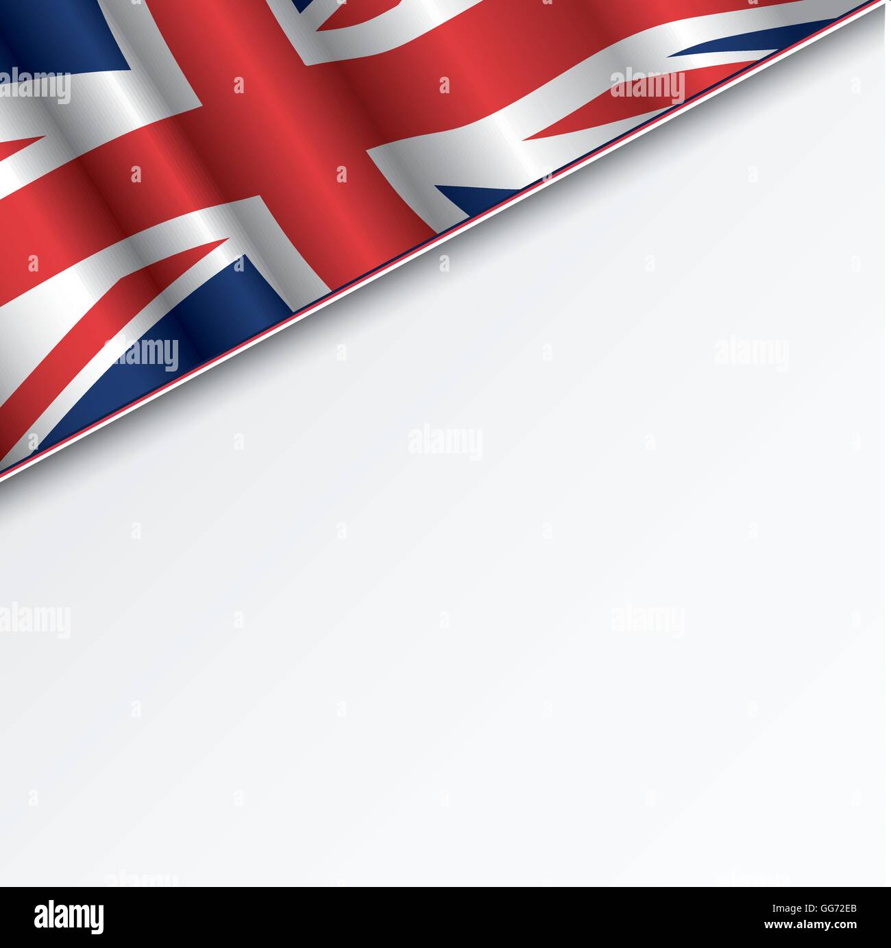 Großbritannien-Fahne mit Exemplar. Vektor. Stock Vektor