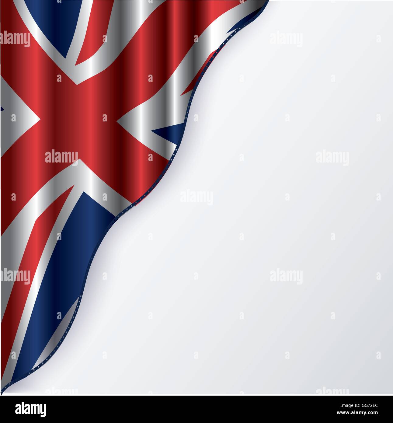 Großbritannien-Fahne mit Exemplar. Vektor. Stock Vektor