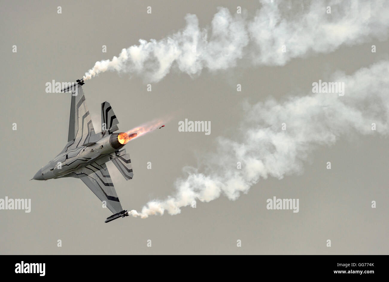 F-16A MLU Fighting Falcon belgische Luftwaffe beim Royal International Air Tattoo 2016 Stockfoto