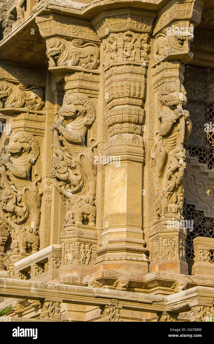 Ägypten, Kairo, der Palast der Baron Empain, Khmer-Stil, wurde von der Baron Empain zu Beginn des 20. Jahrhunderts erbaut. Stockfoto