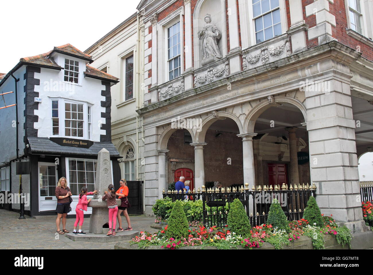 Markt Kreuz (schiefe) Haus und Guildhall, High Street, Windsor, Berkshire, England, Großbritannien, Deutschland, UK, Europa Stockfoto