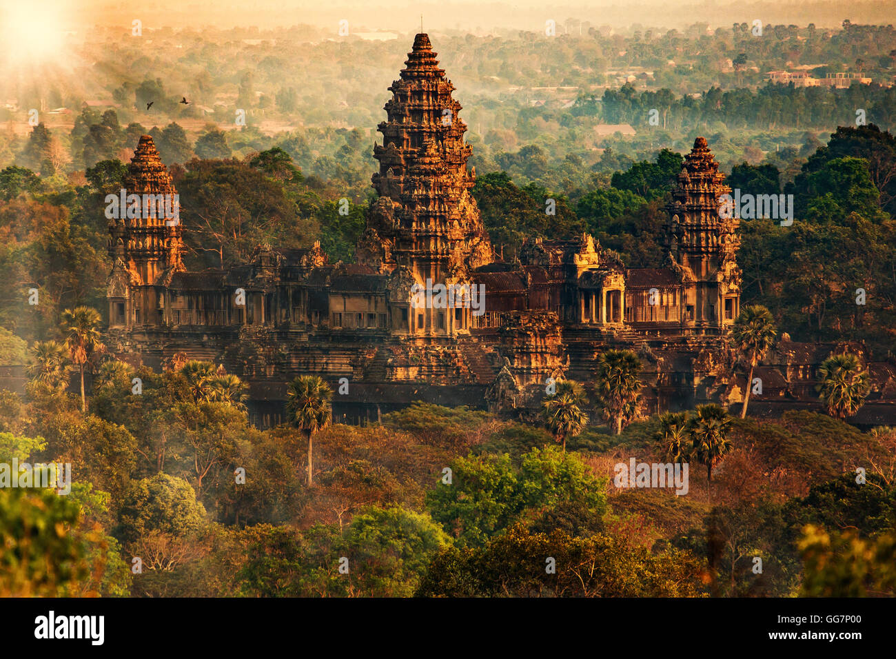 Tempel von Angkor Wat, Siem reap, Kambodscha. Stockfoto