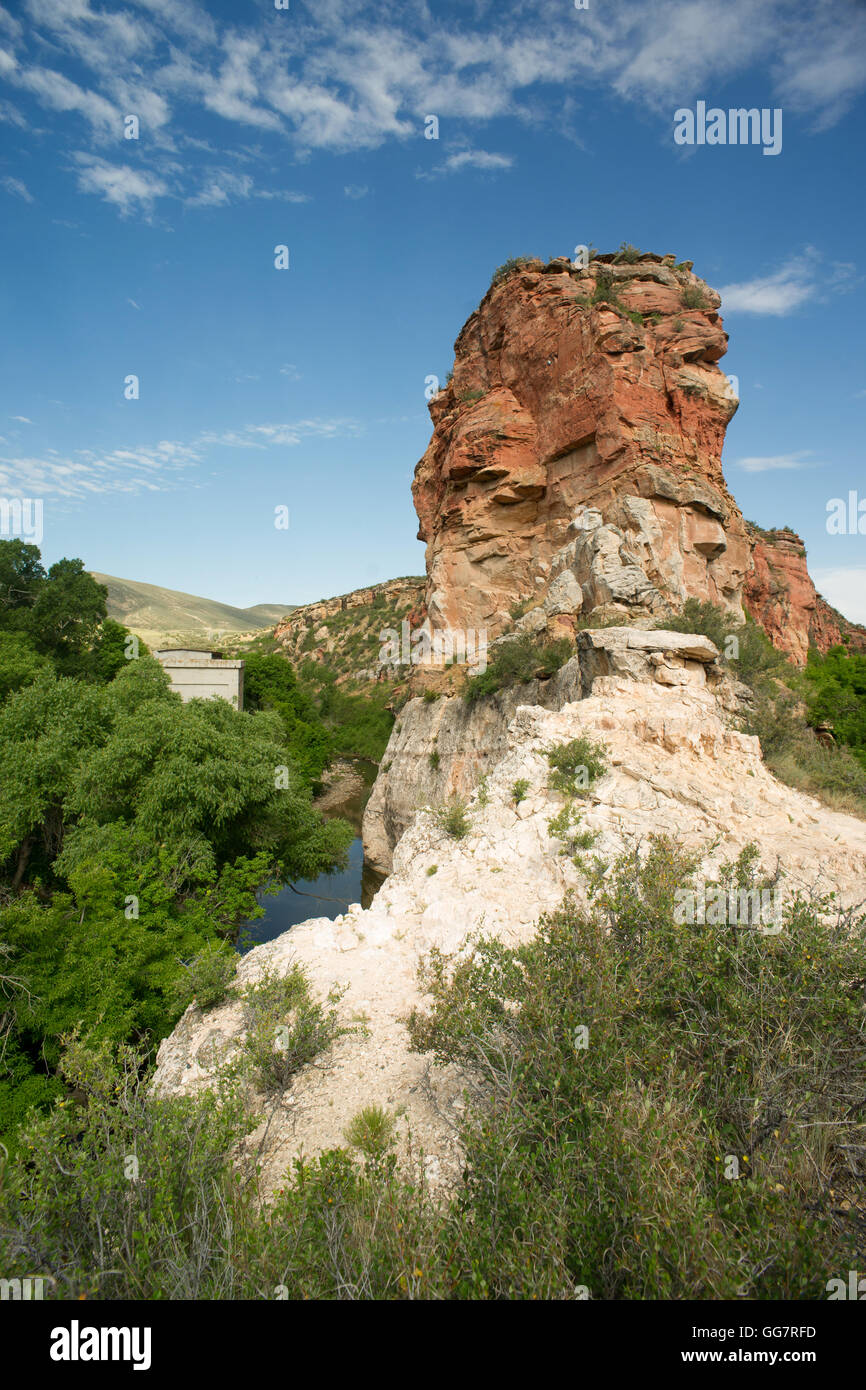 Ayres Natural Bridge Park Converse County Wyoming LaPrele Creek Stockfoto