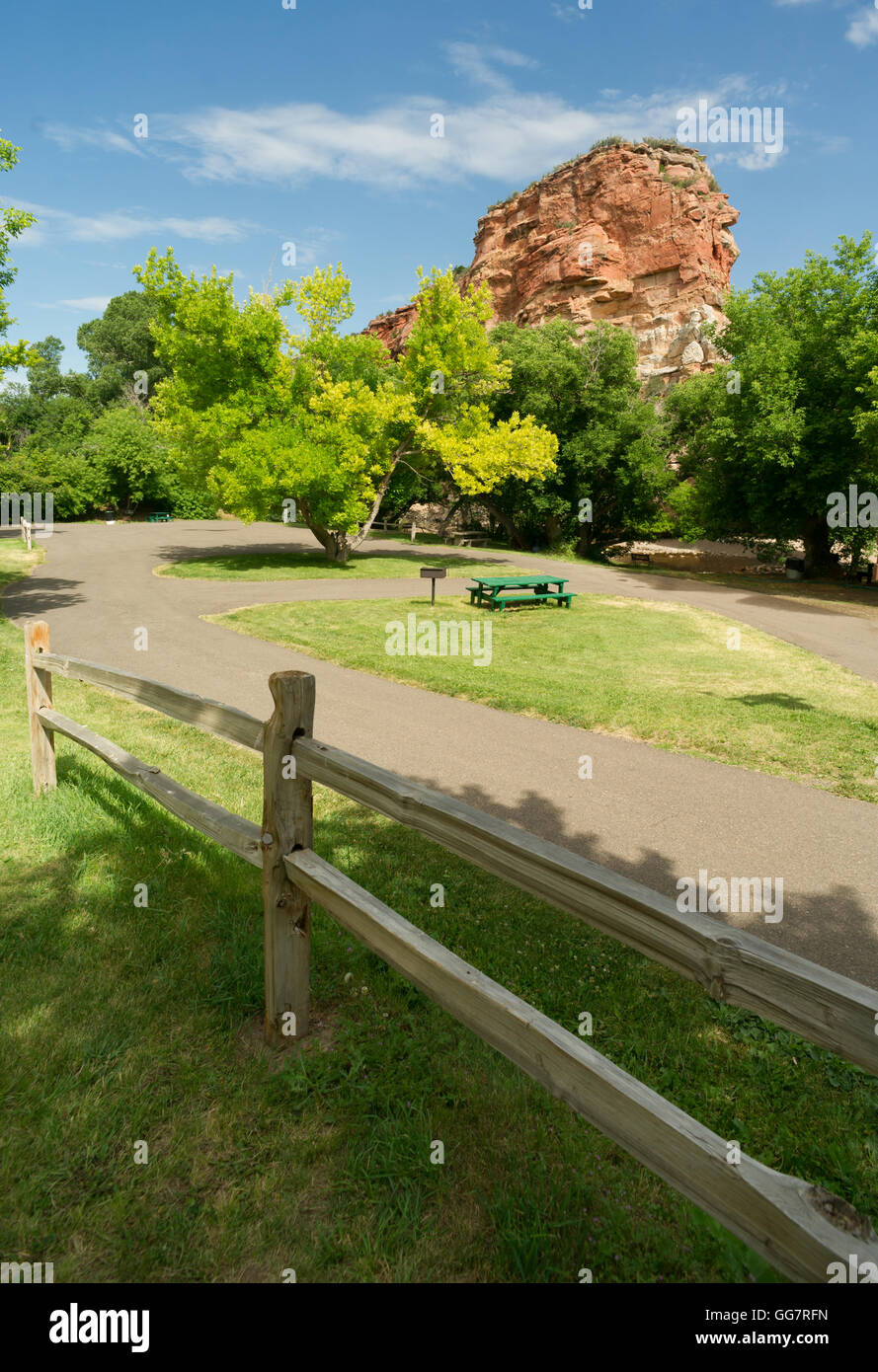 Ayres Natural Bridge Park Converse County Wyoming LaPrele Creek Stockfoto