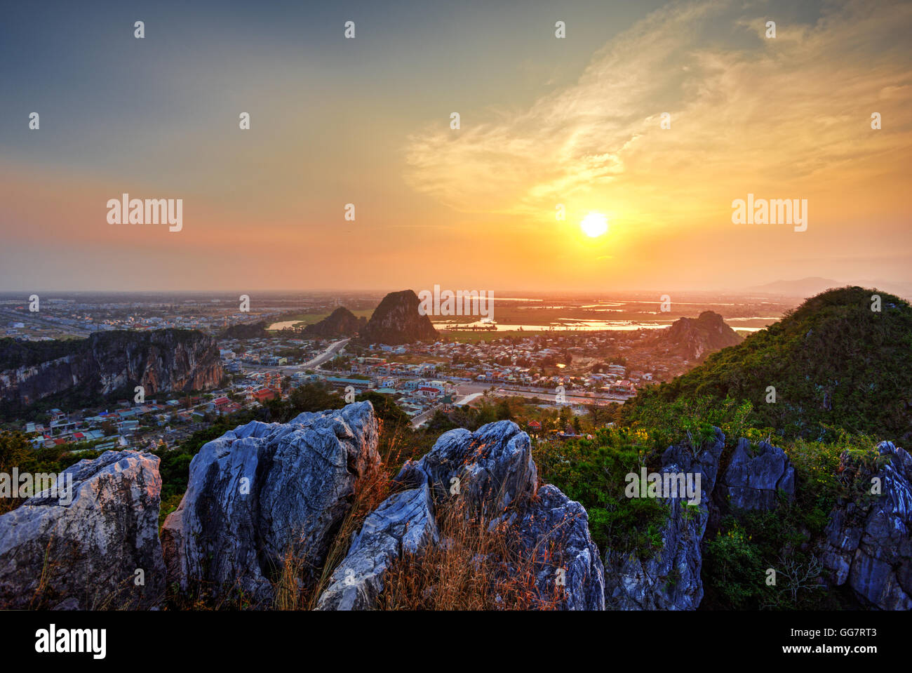 Hui-Sohn und Kim Son Berge, Marmor, Vietnam Stockfoto