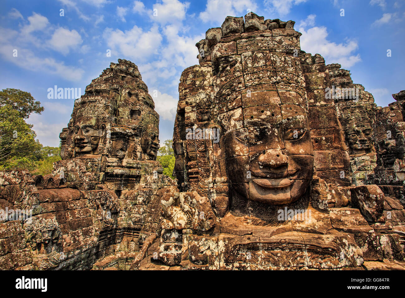 Bayon Tempel in der Nähe von Seam Reap, Kambodscha Stockfoto