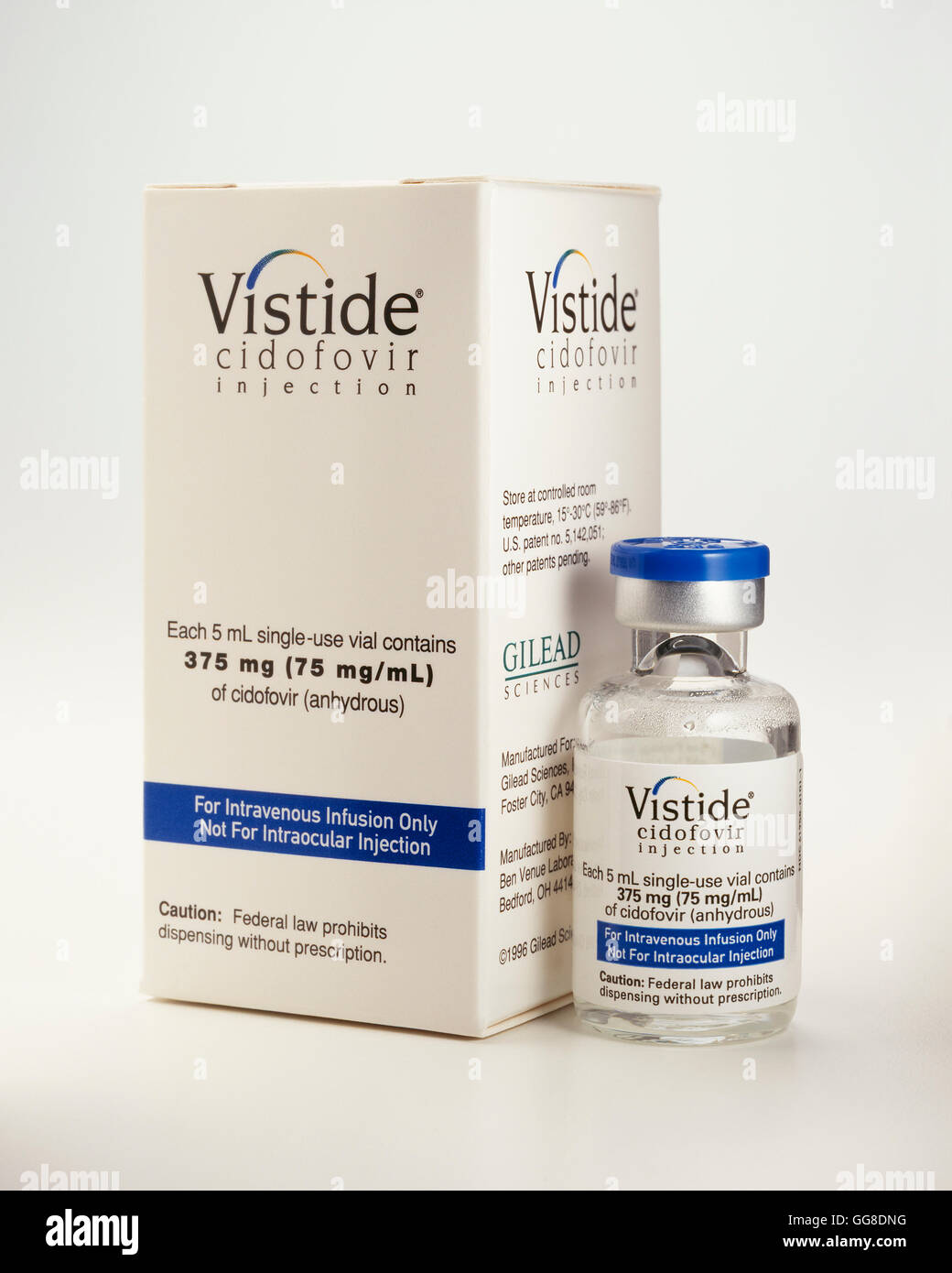 Die Droge vistide cidofovir Injektion von einem antiviralen HIV-Medikaments Stockfoto