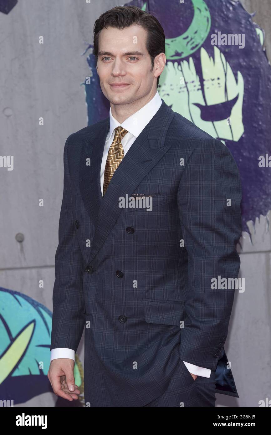 London, UK. 3. August 2016. London, UK. 3. August 2016. Henry Cavil besucht Suicide Squad Filmpremiere am Leicester Square in London. Bildnachweis: Dpa picture Alliance/Alamy Live News Stockfoto