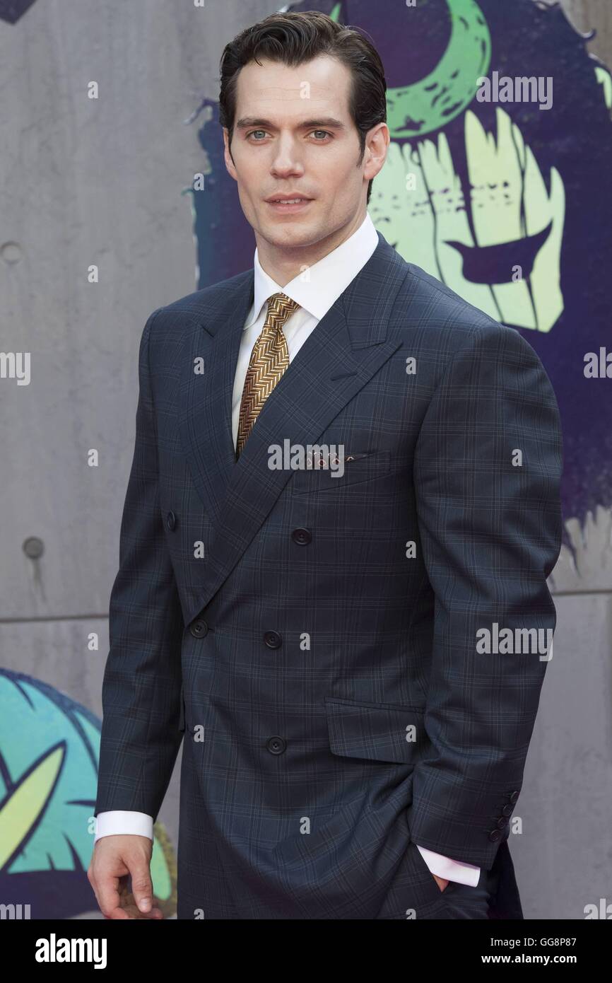 London, UK. 3. August 2016.  Henry Cavil besucht Suicide Squad Filmpremiere am Leicester Square in London. Bildnachweis: Dpa picture Alliance/Alamy Live News Stockfoto