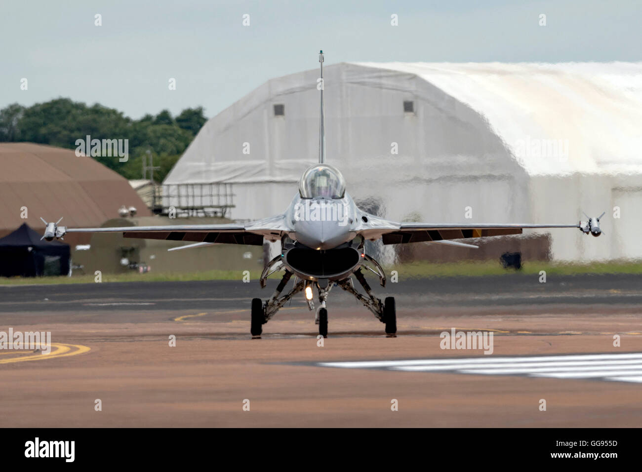 F-16A MLU Fighting Falcon belgische Luftwaffe beim Royal International Air Tattoo 2016 Stockfoto