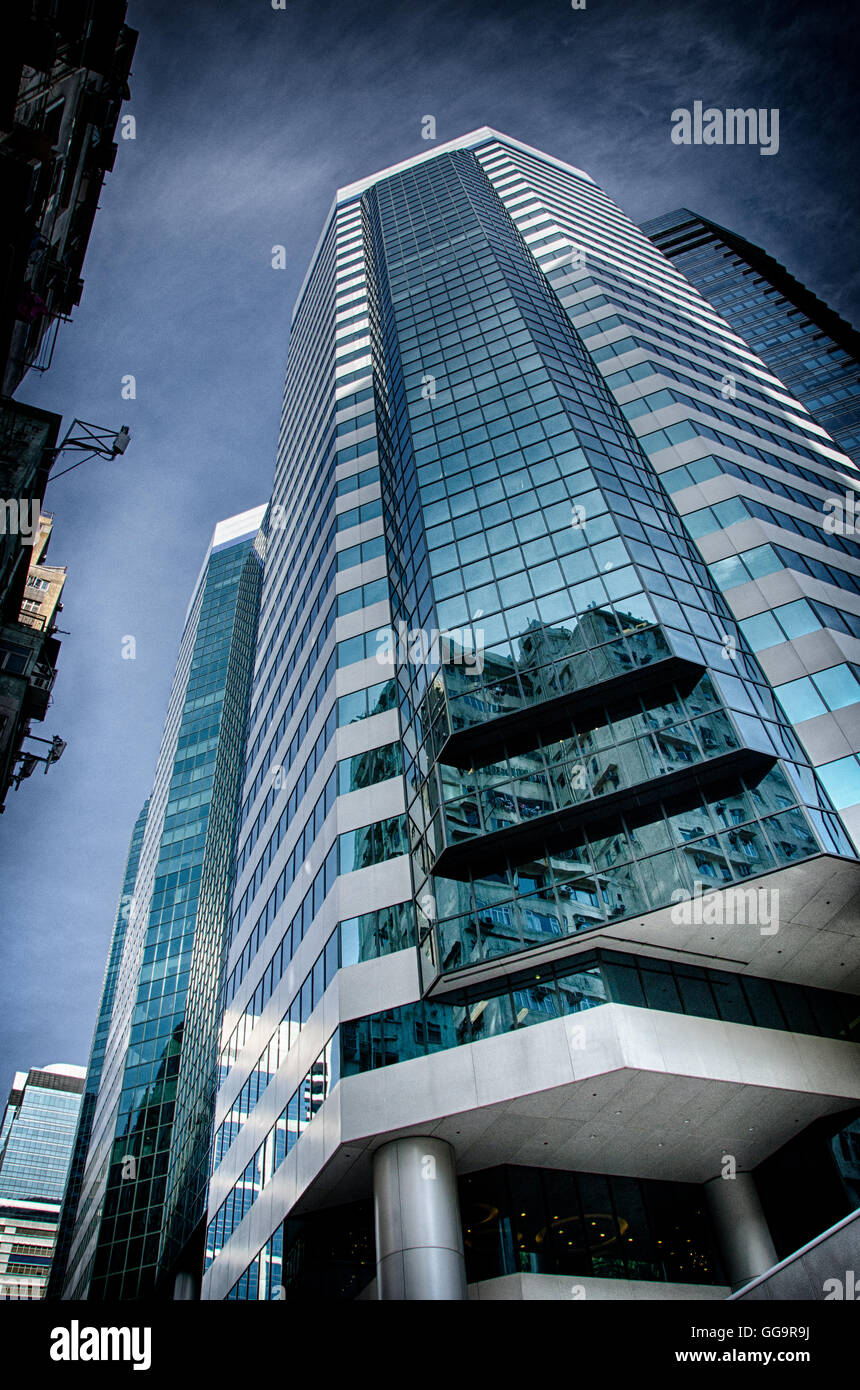 Moderne Wolkenkratzer, Hong Kong, China, Asien Stockfoto