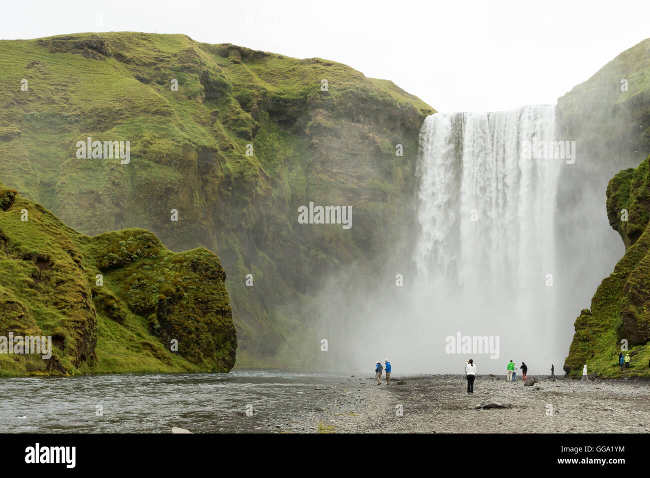 Gulfoss Wasserfall im Süden Islands Stockfoto