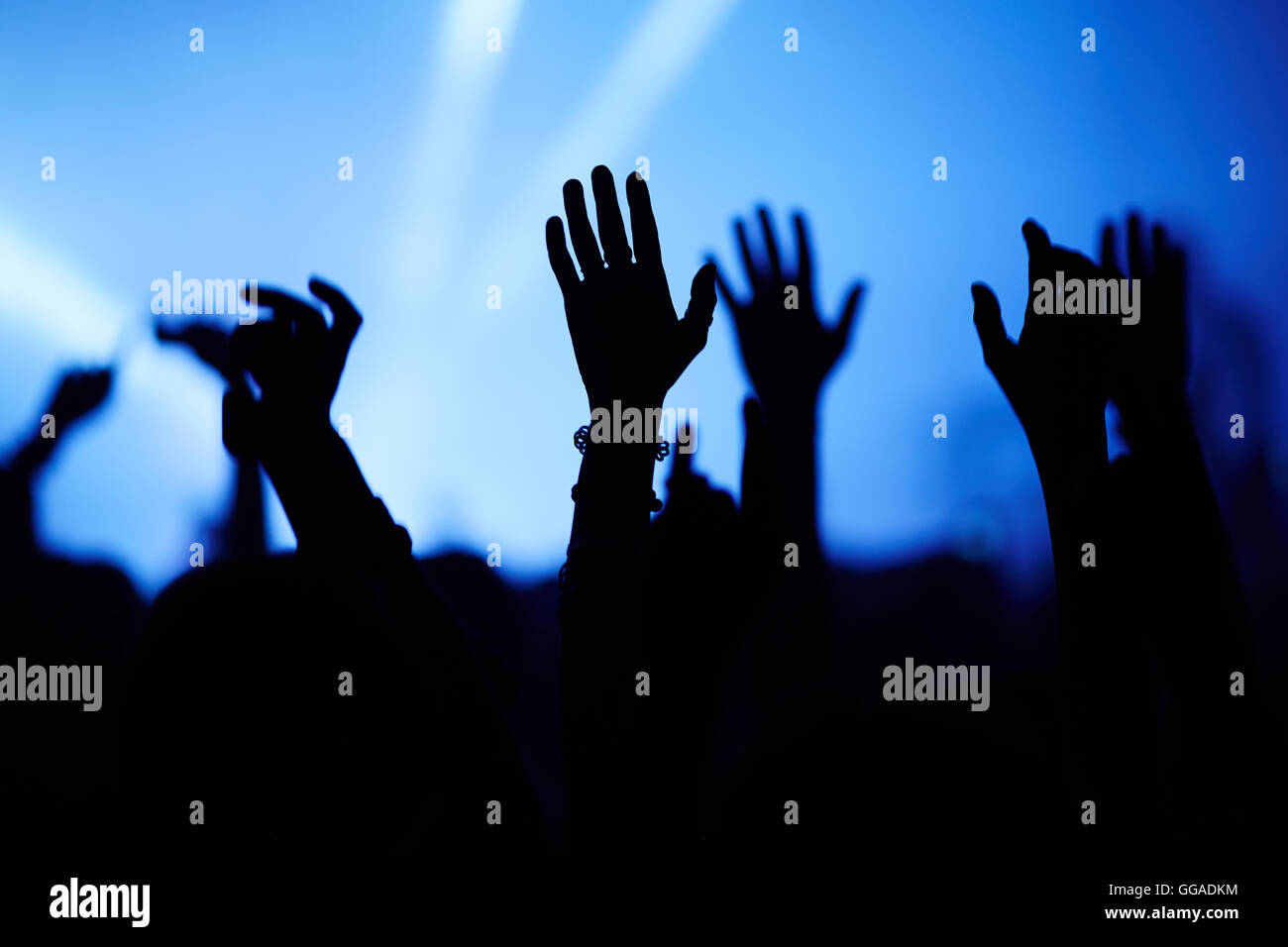 Bei Pop-Konzert Stockfoto