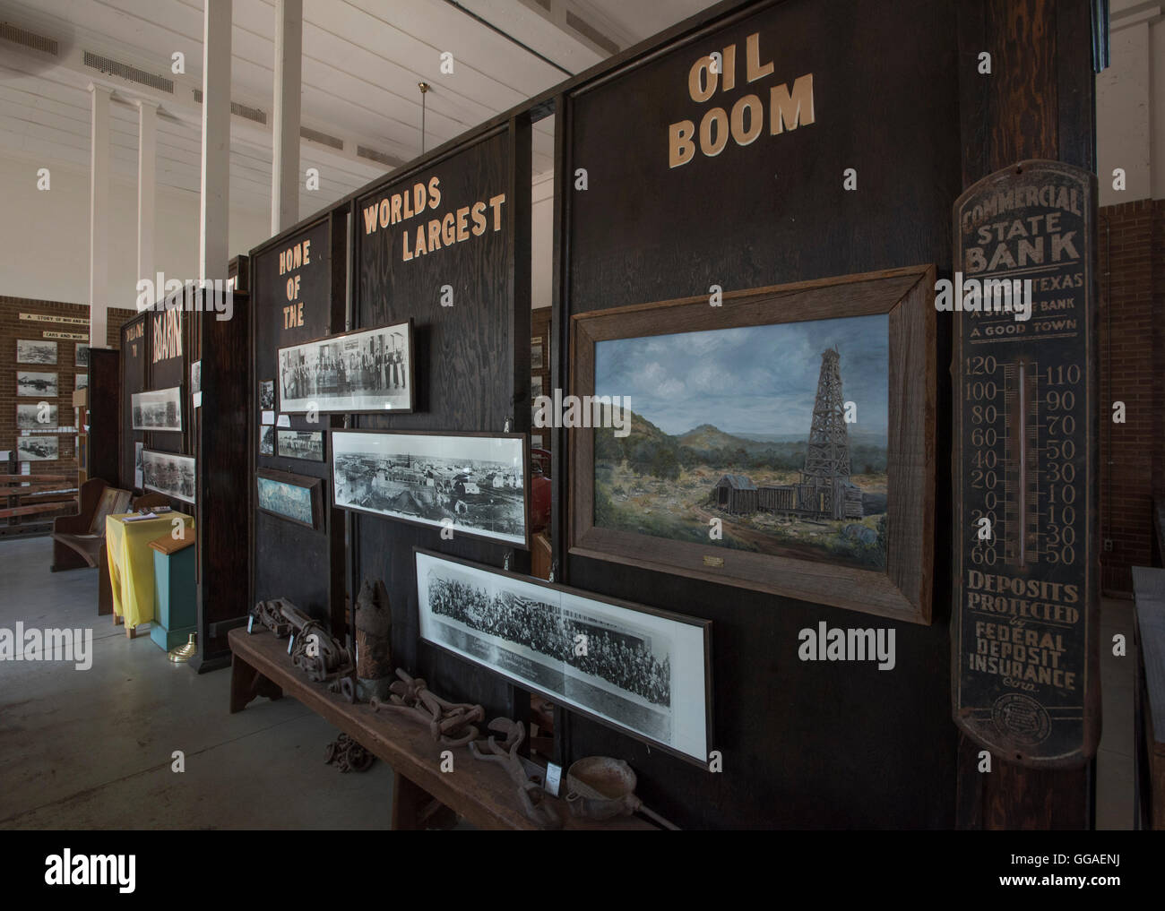 Die Roaring Ranger Boom Ölmuseum in Texas Ranger. Stockfoto