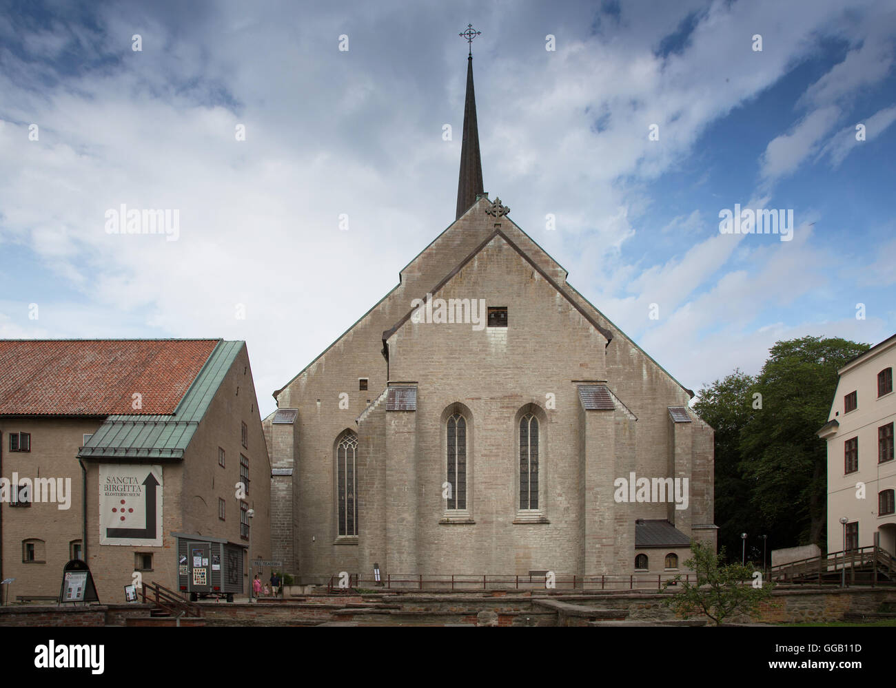 Vadstena in Schweden vom 26. Juli 2016. Innenraum des schönen und sehr alten vadstena Kirche von 1300 s Stockfoto