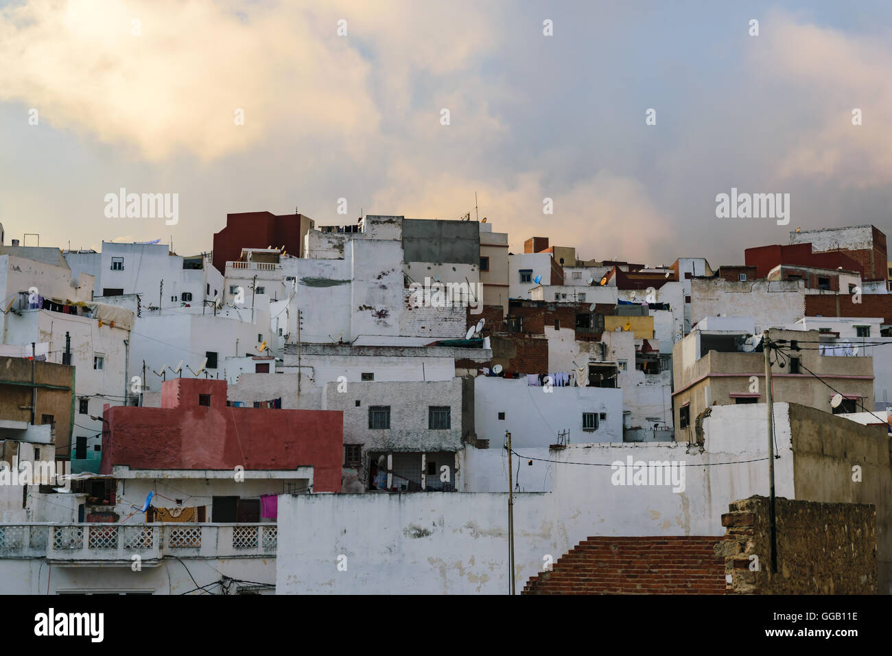 Alte und kleine Häuser, Tetouan, Marokko Stockfoto