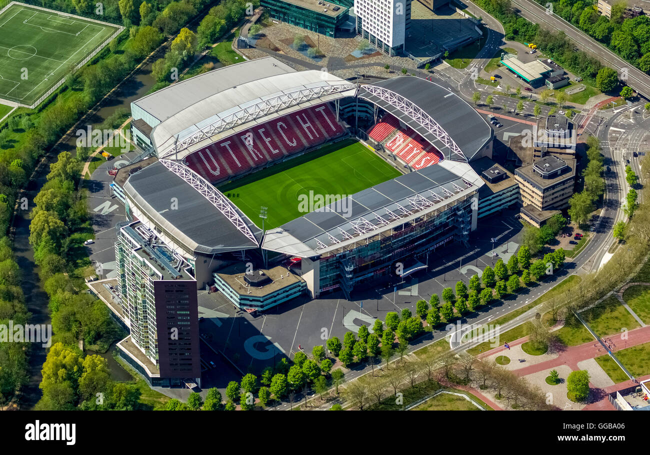 Luftbild, Maison van Den Boer Stadion Galgenwaard FC Utrecht, Fußballstadion, Utrecht, Utrecht, Niederlande, Europa, Antenne Stockfoto