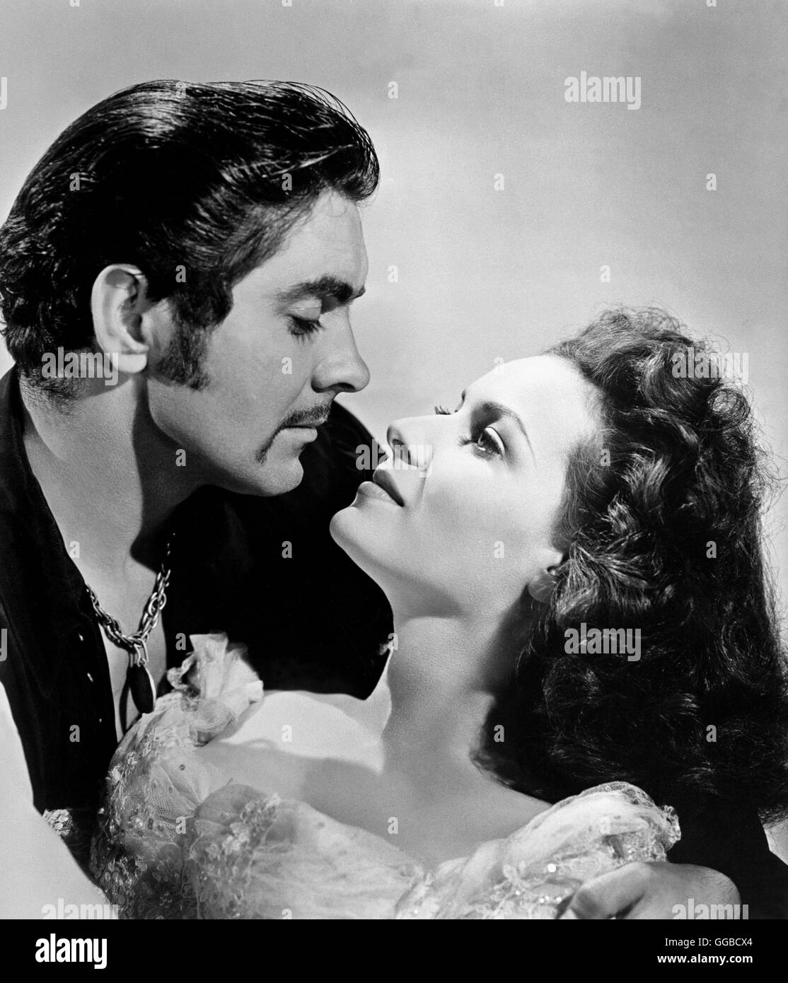 DER SEERÄUBER The Black Swan USA 1942 Henry King Jamie Waring (TYRONE POWER) Und Lady Margaret (MAUREEN O'HARA) Regie: Henry King aka. Der schwarze Schwan Stockfoto